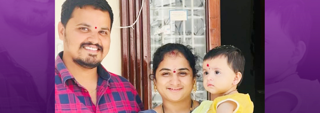 A happy family after using mySunar's ear piercing service in Hyderabad