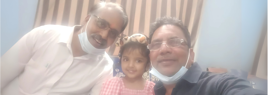 A happy family after using mySunar's ear piercing service in Kolkata
