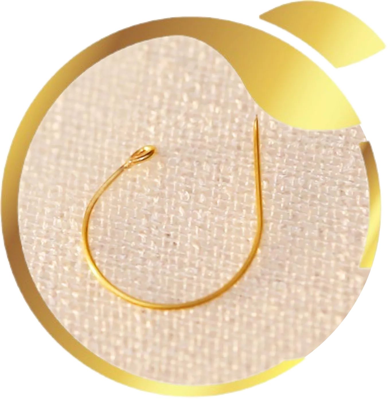 Gold piercing needle used for safe baby ear piercing