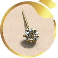 Single Small Swan stud with 2.8 mm Swarovski crystal for baby ear piercing