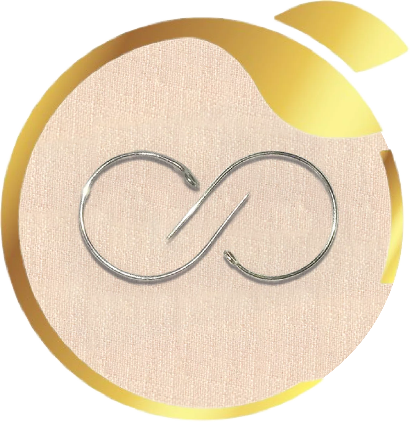 Sterilised silver ear and nose piercing needle for beginners