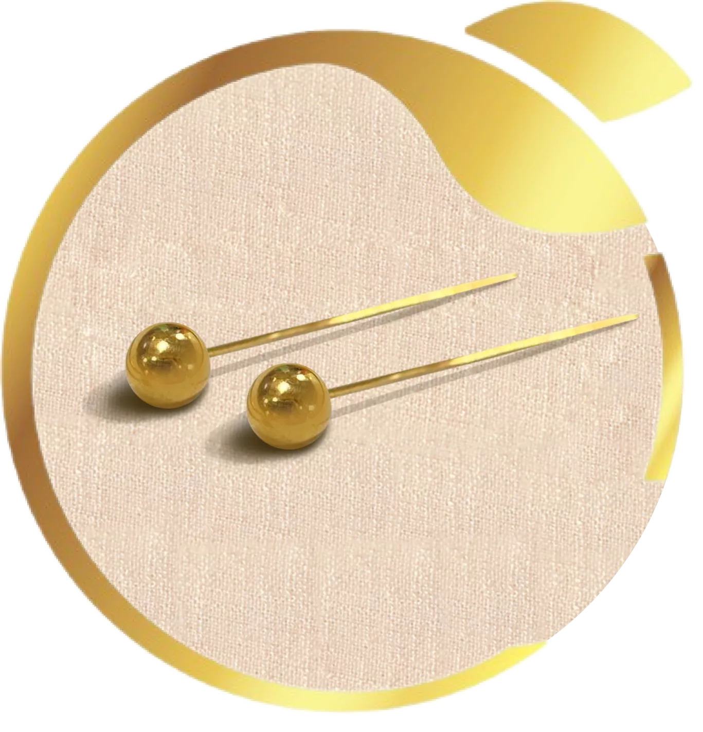 Glitz gold stud earring for baby ear piercing