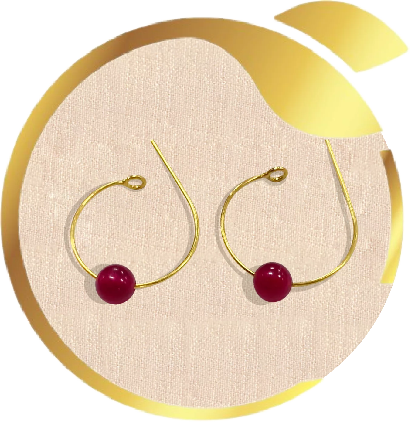 Virtuous Fixed red ruby medicinal earrings for baby ear piercing