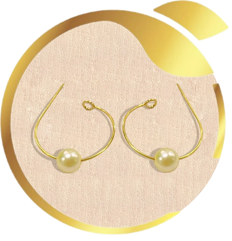 Immaculate Fixed pearl bead medicinal earrings for baby ear piercing