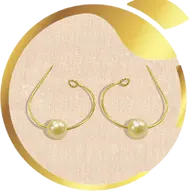 Immaculate Fixed pearl bead medicinal earrings for baby ear piercing