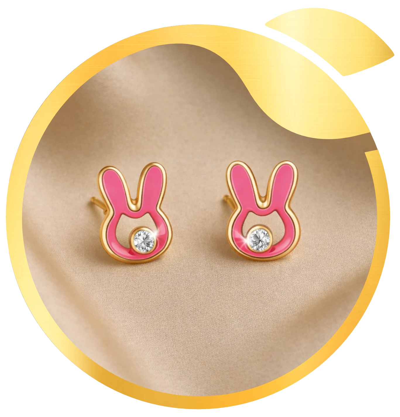 Bunny Bliss medicinal earrings for baby ear piercing